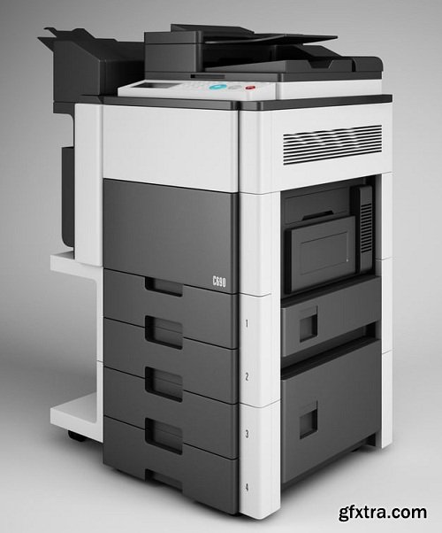 Photocopier Machine 3d Model