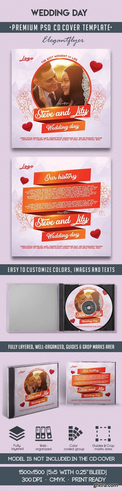Wedding Day – Premium CD Cover PSD Template