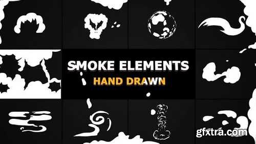 MotionArray - Cartoon Smoke Elements And Transitions Motion Graphics 57163