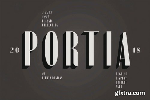 Portia | Film Noir Inspired Typeface