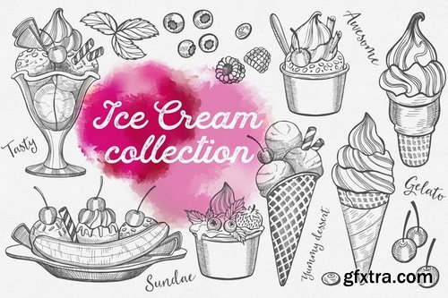 Ice Cream Hand-Drawn Graphic