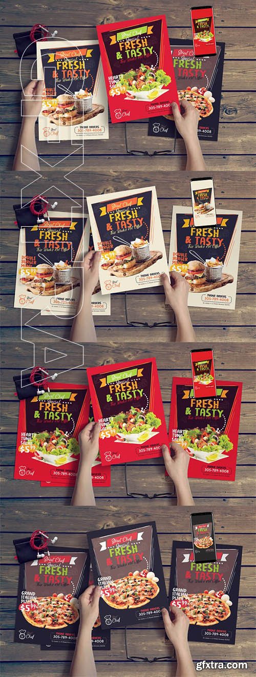 CreativeMarket - Fast Food Flyer 2247118