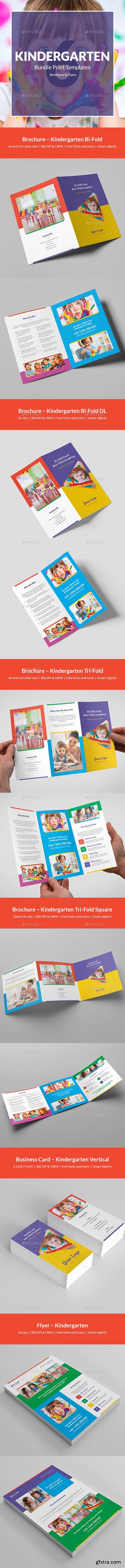 Graphicriver - Kindergarten – Bundle Print Templates 6 in 1 21220614