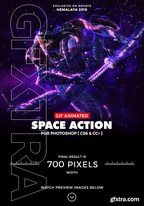 Graphicriver - Animated Space Photoshop Action 21309424