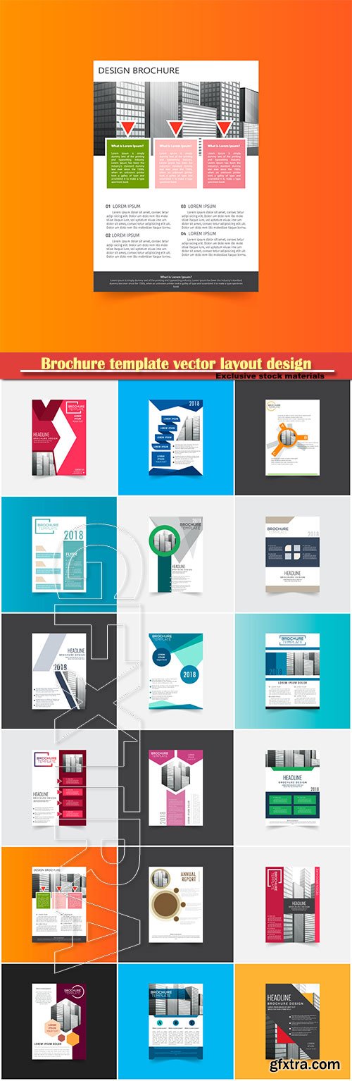 Brochure template vector layout design, corporate business annual report, magazine, flyer mockup # 123