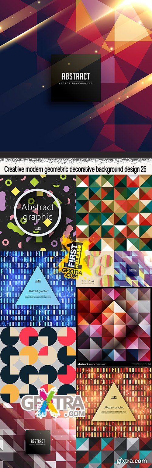 Creative modern geometric decorative background design 25