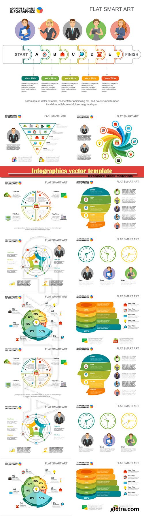 Infographics vector template for business presentations or information banner # 22
