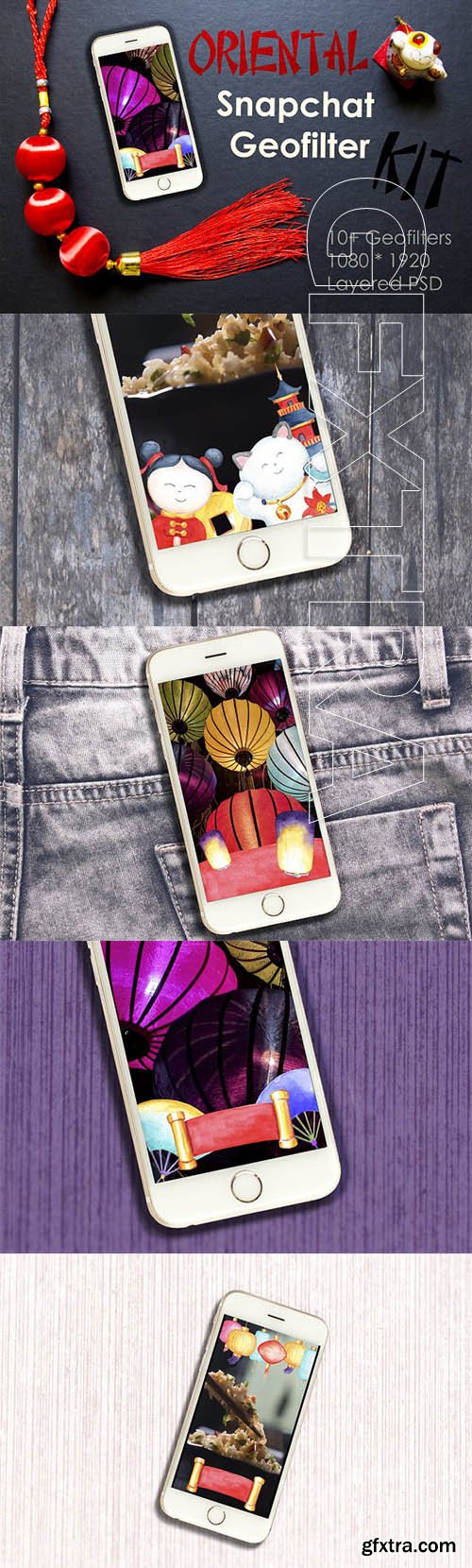 CreativeMarket - Oriental Snapchat Geofilter Kit 2247327