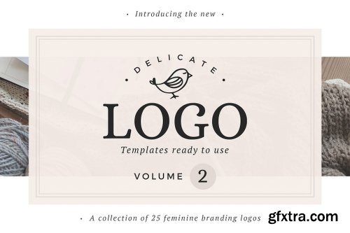 CreativeMarket 25 Delicate Feminine Logos - Vol 2 2118779