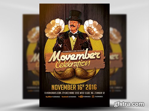 Movember Celebration Flyer Template