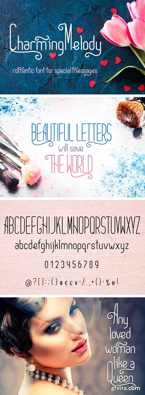 GR - CharmingMelody | Romantic Curly Font 20904629