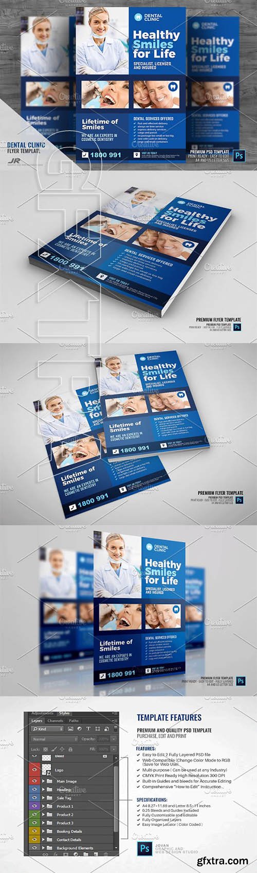 CreativeMarket - Dentistry and Dental Clinic Flyer 2266059