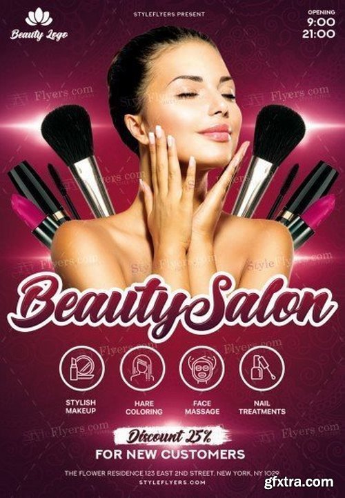 Beauty Salon PSD Flyer Template