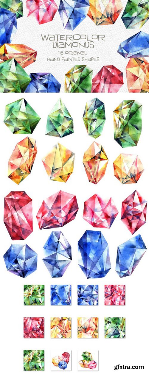 CM - Watercolor diamonds set 2225654