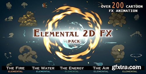 Videohive Elemental 2D FX pack [200 elements] V4 9673890
