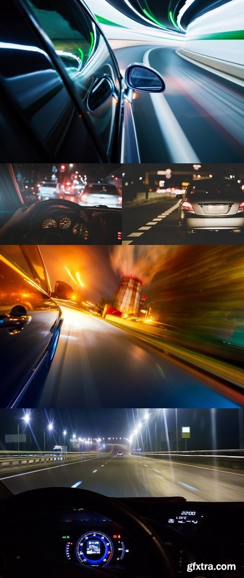 Photos - Car Driving At Night 14