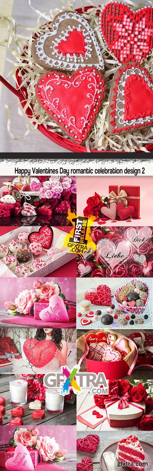 Happy Valentines Day romantic celebration design 2