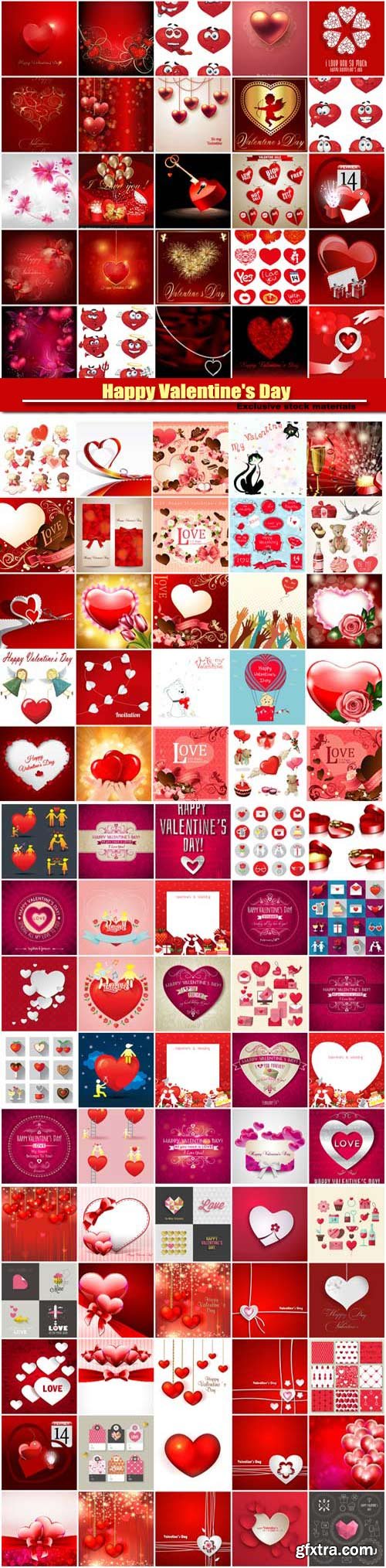 Big collection of vector festive Valentine\'s Day
