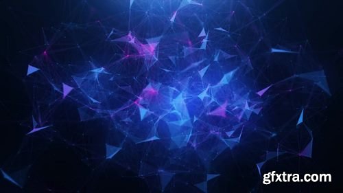 MotionArray - Blue-violet abstract background of plexus Motion Graphics 55764