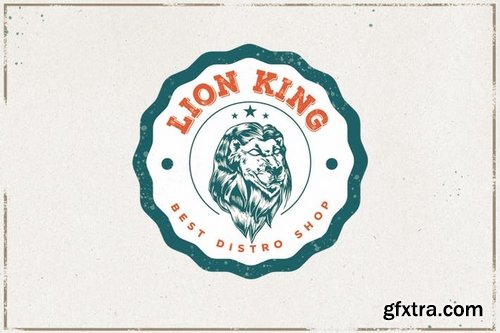 Vintage Lion Logo Badge 2