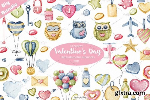 CreativeMarket Valentine\'s Day! Big Bundle 2211826