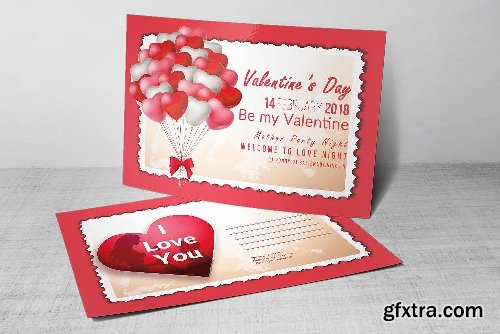 CreativeMarket Valentine\'s Day Postcards 2174621