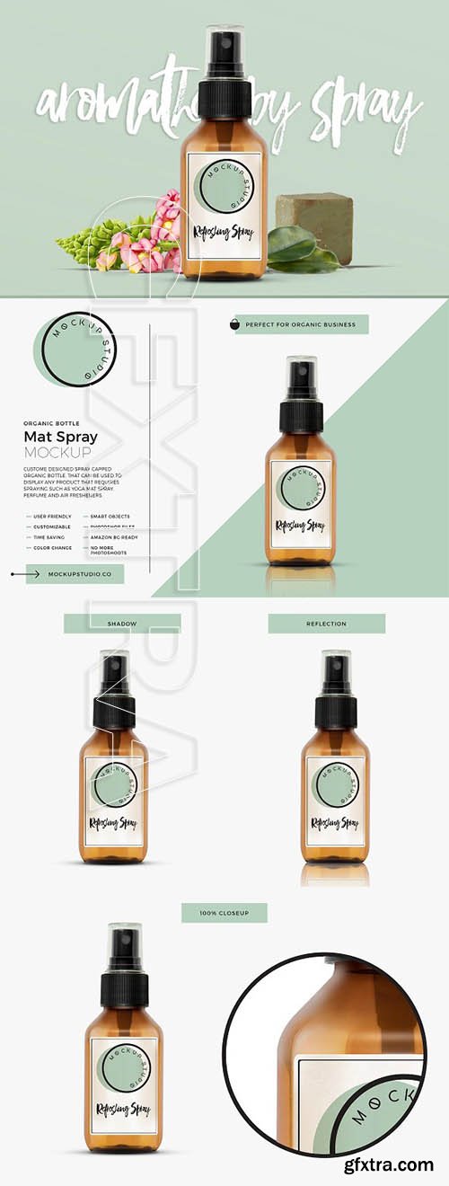 CreativeMarket - Organic Spray Bottle Mockup 2291570