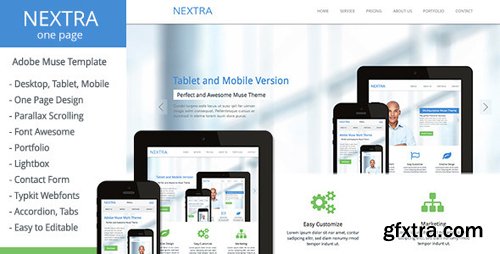 ThemeForest - Nextra v1.0 - One Page Muse Template - 6564608