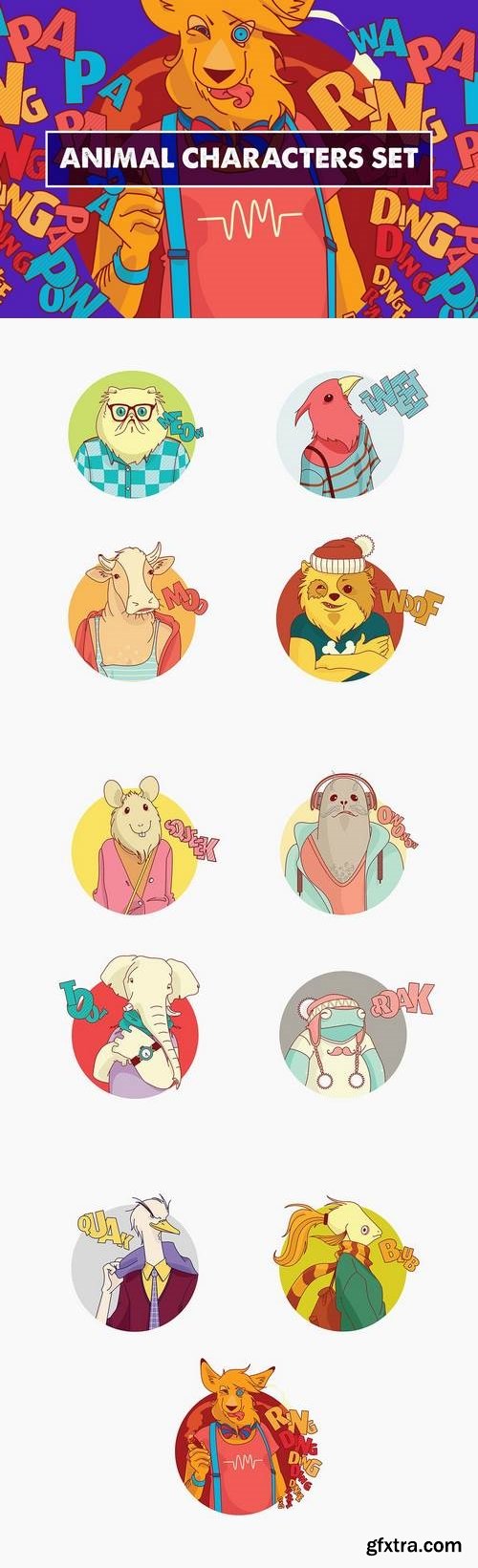 Animal Characters Set