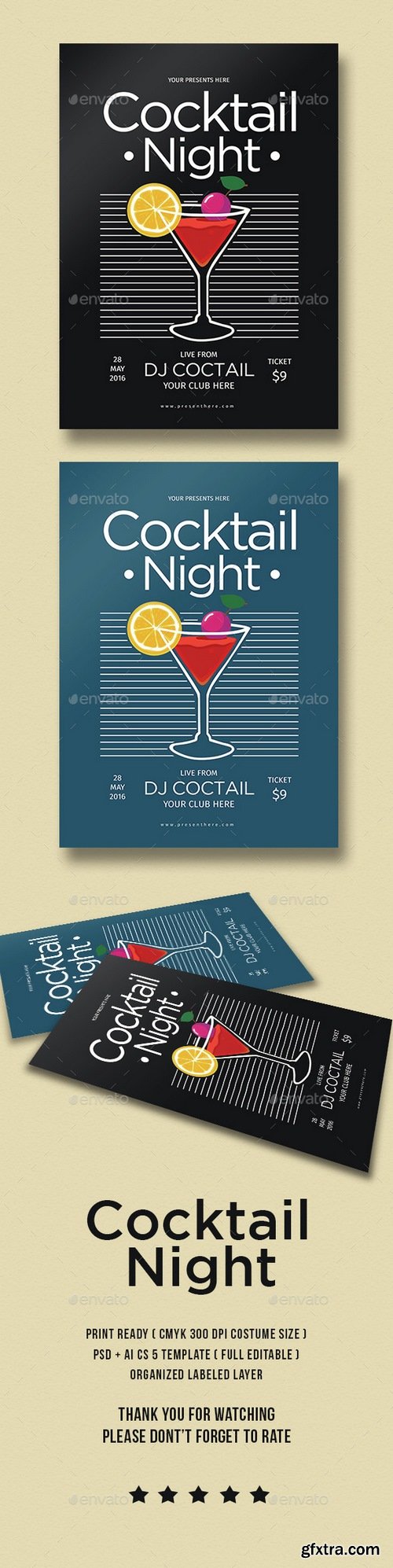 Graphicriver - Cocktail Night Party 15373547