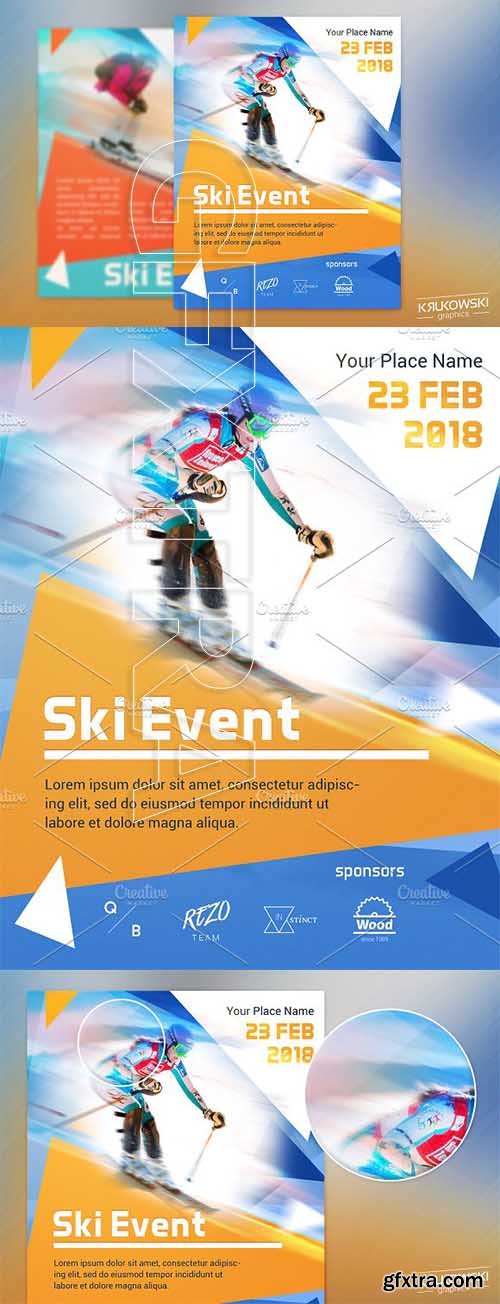 CreativeMarket - Ski Event Sport Flyer Template 2282491