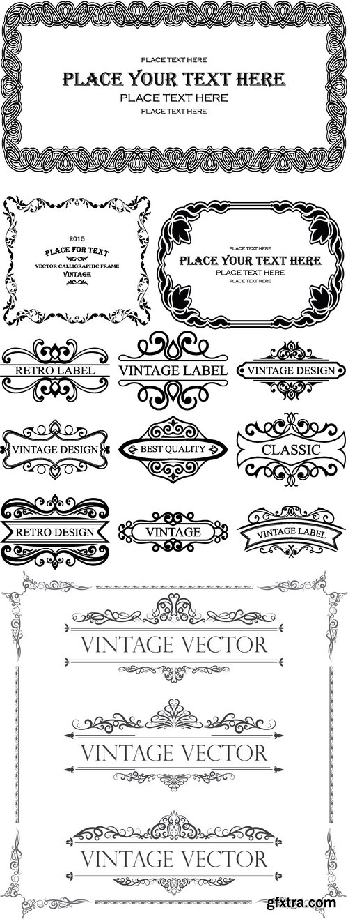 Vectors - Ornamental Vintage Labels 57