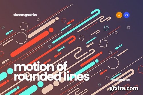 Motion of Rounded Lines Backgrounds