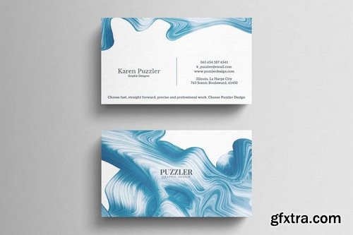 Simple artistic business card