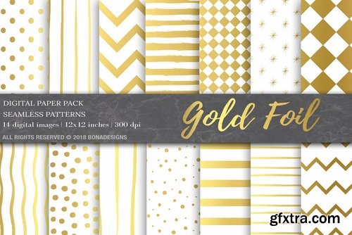 CM - Gold Foil Digital Paper Pack 2259331