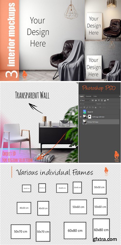 CM - Mockup Poster with various frames 2228757