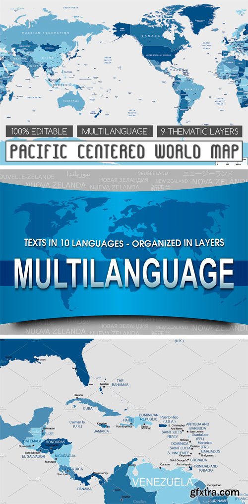 CM - Pacific Centered World Map 2219018