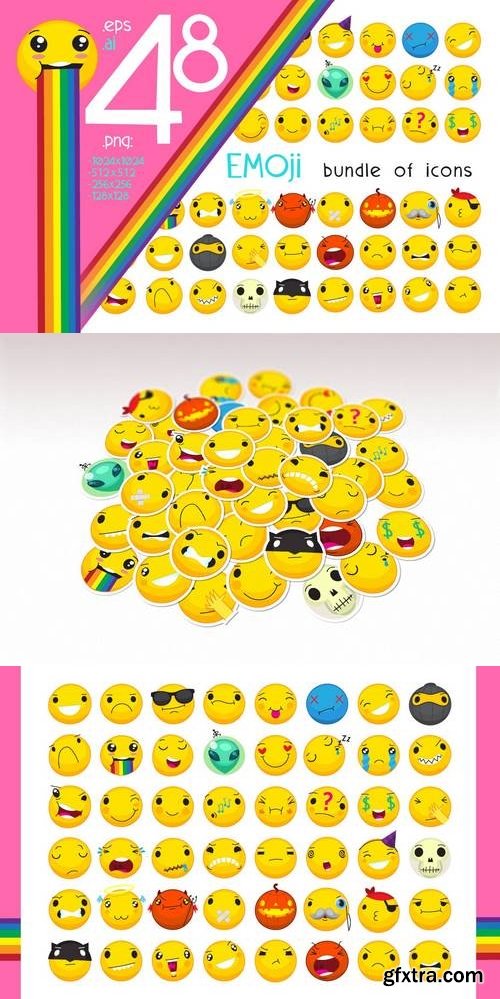 Emoticon icons pack