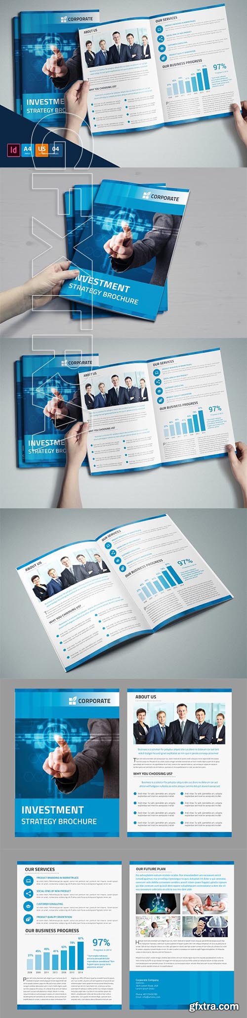 CreativeMarket - Bi-Fold Corporate Brochure 2287191