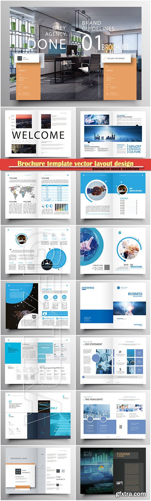 Brochure template vector layout design, corporate business annual report, magazine, flyer mockup # 131