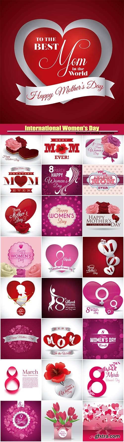 International Women\'s Day, 8 March backgrounds vector