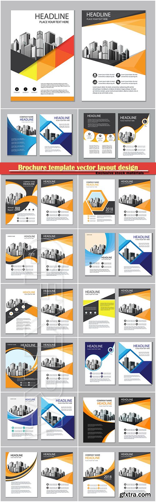 Brochure template vector layout design, corporate business annual report, magazine, flyer mockup # 135