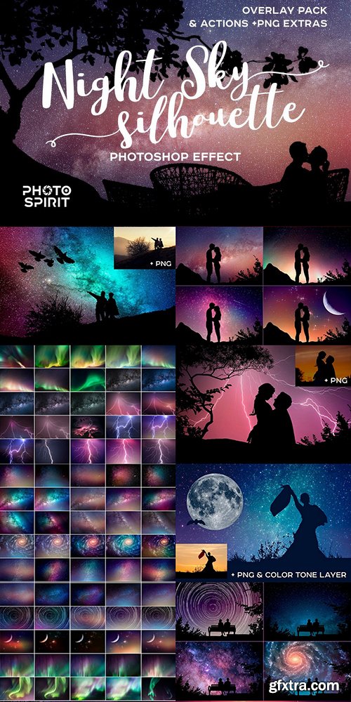 CM - Night Sky Silhouette Actions 2223145
