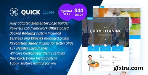 ThemeForest - Quick v1.1.0 - Cleaning Service WordPress Theme - 20442457