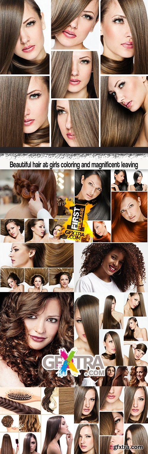 Beautiful hair at girls coloring and magnificent leaving