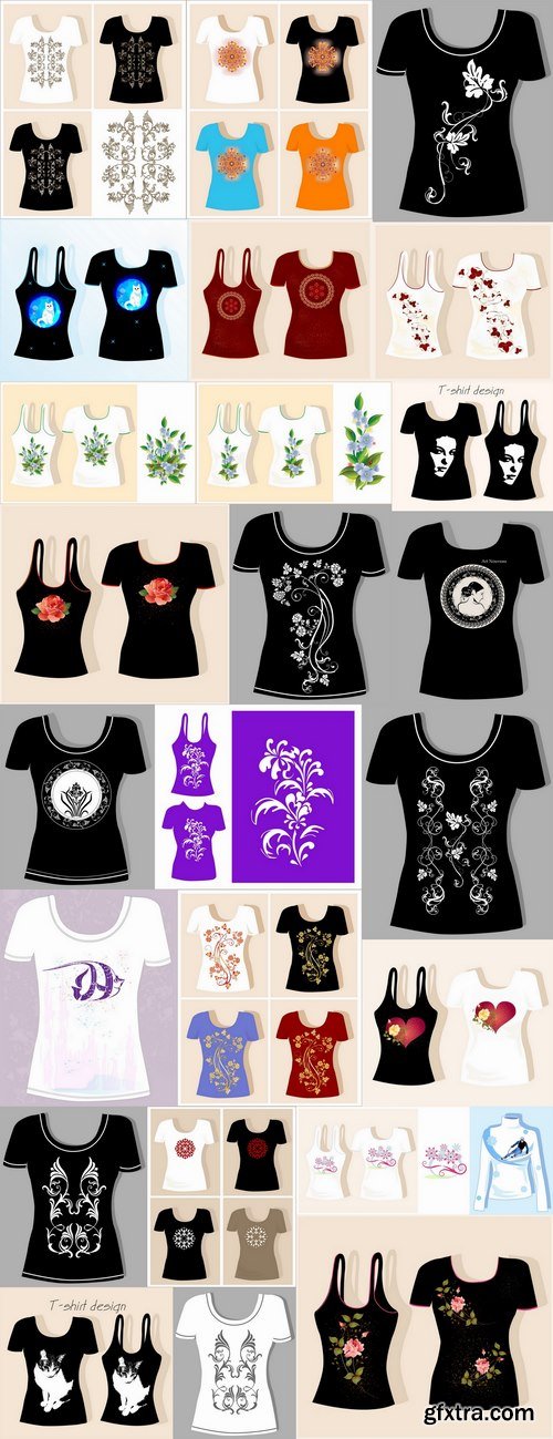 Prints on thing drawing clothes T-Shirt vector image 25 EPS