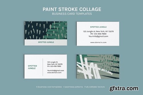 CM - Paint Stroke Collage Business Cards 2261285
