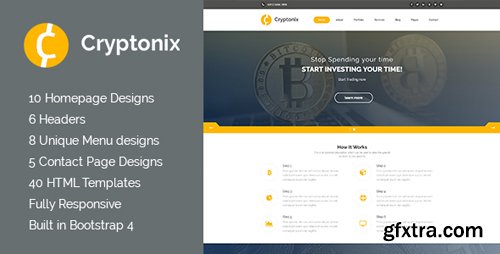 ThemeForest - Cryptonix v1.0 - Cryptocurrency & Mining HTML Template - 21238061