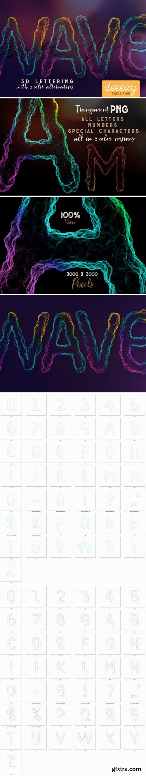 Wave 3D Lettering