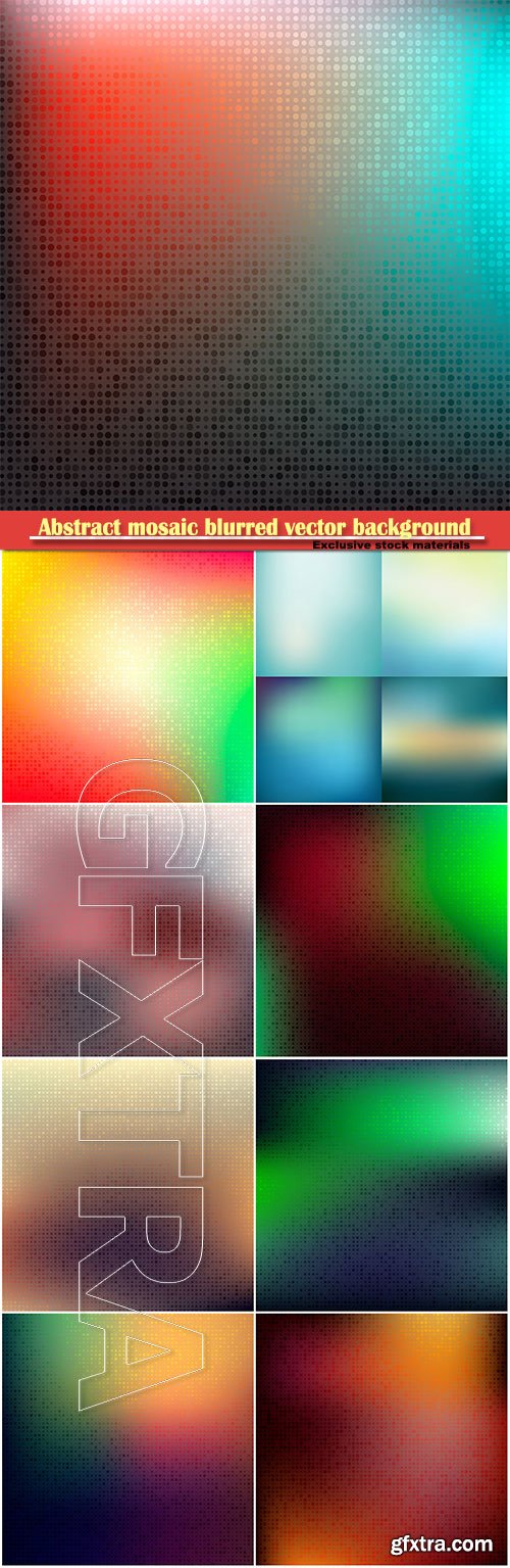 Abstract mosaic blurred vector background
